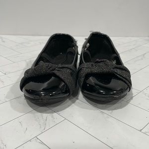 Carter’s Black sparkle slip on Little Girl Dress Shoes